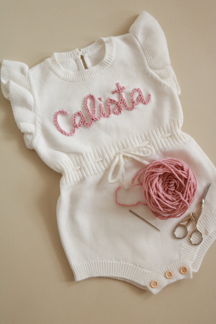 Personalized Handembroidered Romper