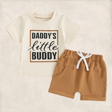 Daddy’s  Little Buddy Shirt + Shorts Set