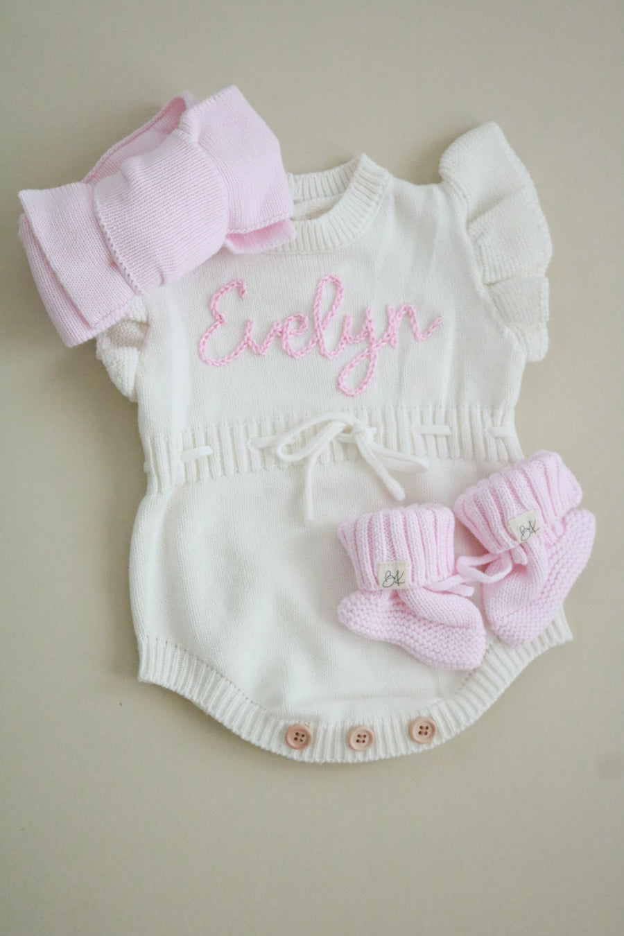 Knit Booties and Bow Headband