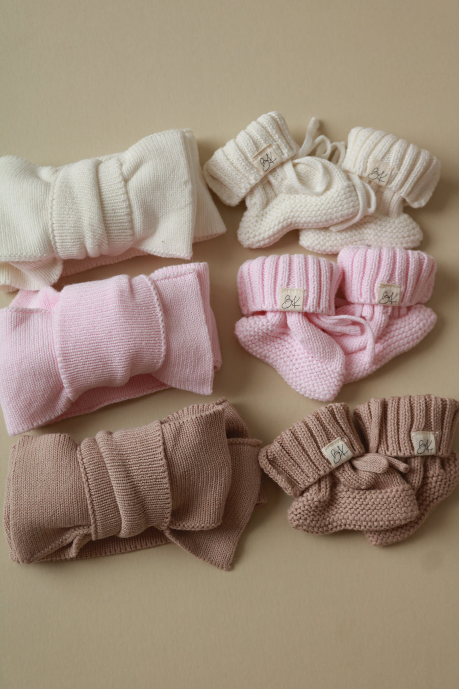 Knit Booties and Bow Headband