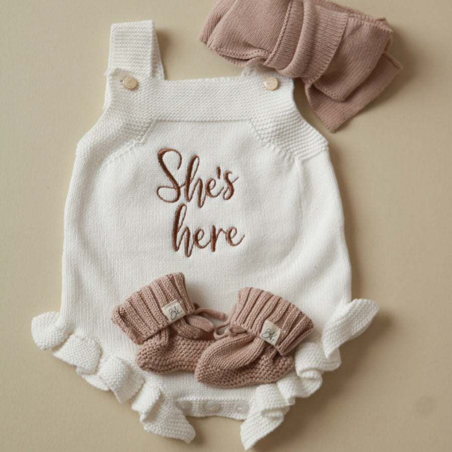 Knit Romper She’s Here