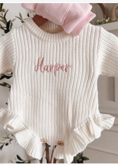 Knit Romper - Personalized