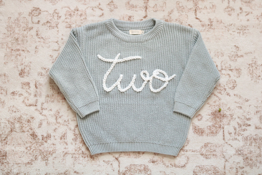 Hand-embroidered Birthday Sweater