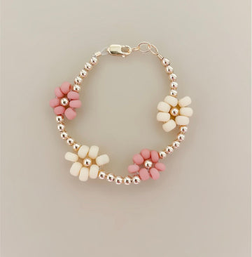 Baby bracelet Pink Daisy