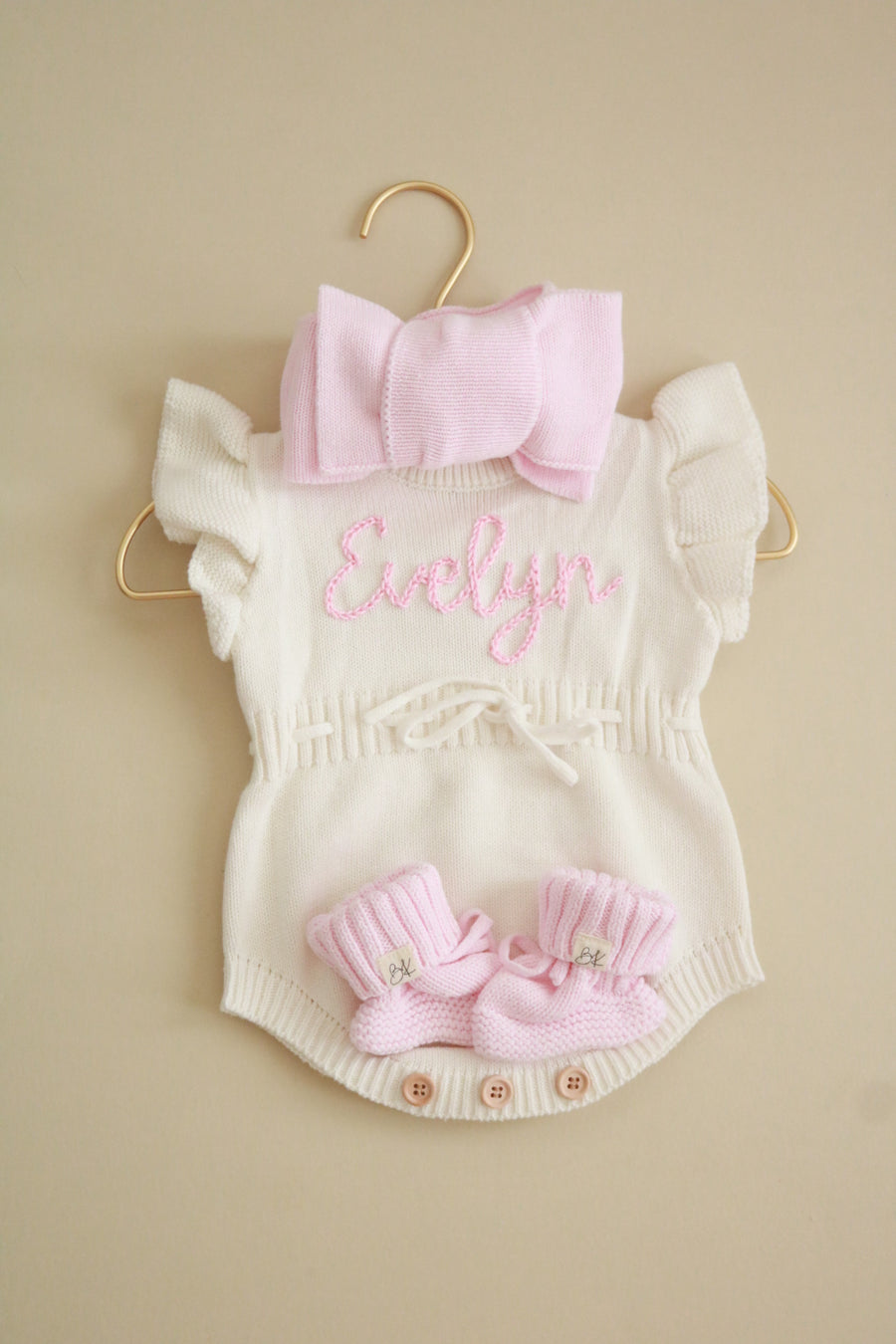 Knit Booties and Bow Headband