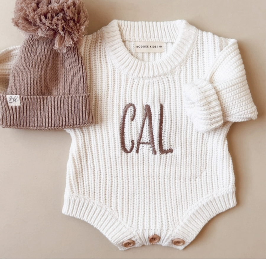 Knit Romper - Personalized