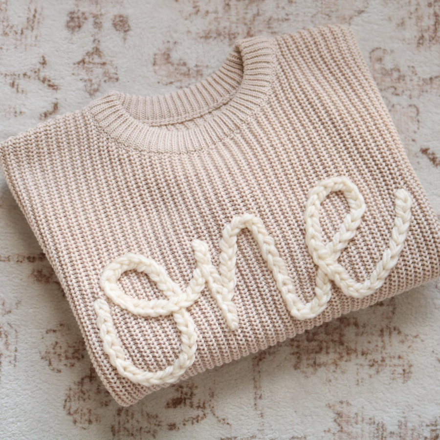 Hand-embroidered Birthday Sweater