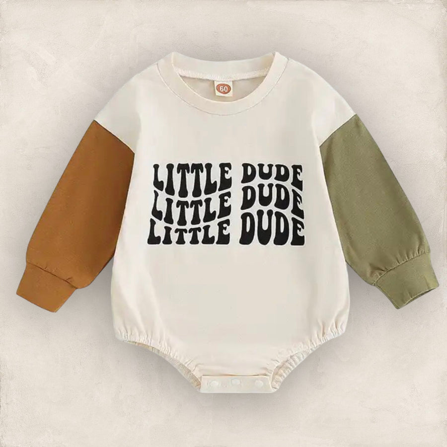 Little Dude Sweatshirt Romper