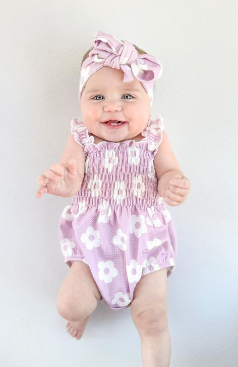 Nellie | Lilac Floral Romper