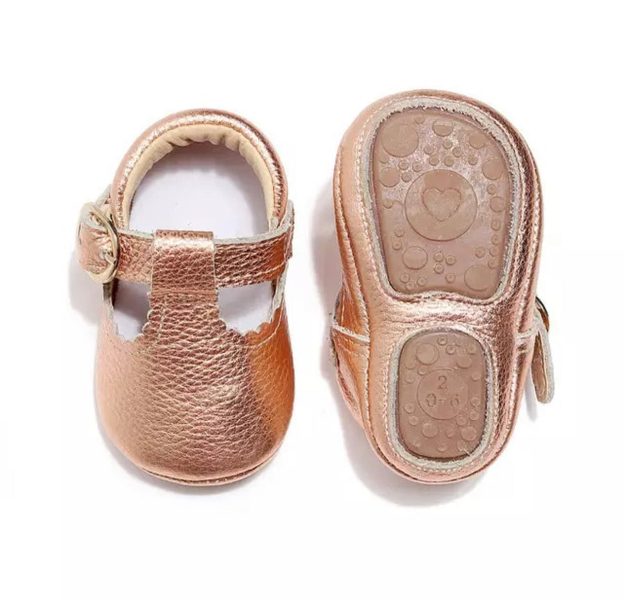 Mary Jane Leather Moccs - 4 Colors