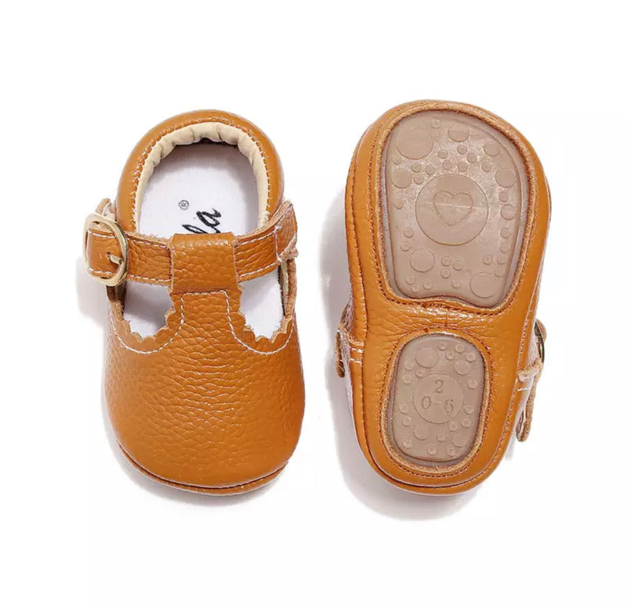 Mary Jane Leather Moccs - 4 Colors