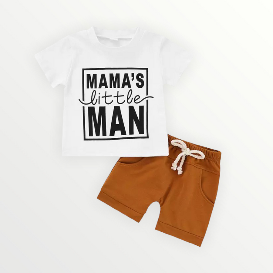 Mama's Little Man Shirt + Shorts Set