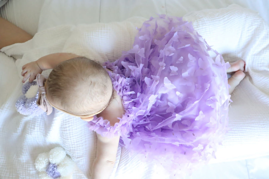 Butterfly Tulle Dress - Purple