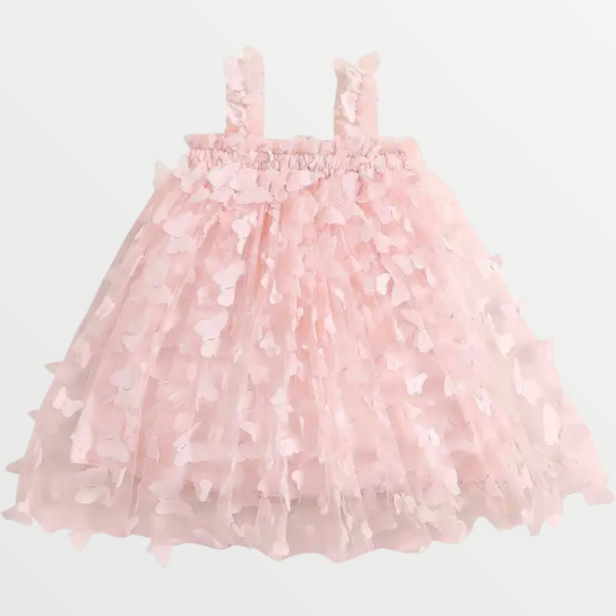 Butterfly Tulle Dress - Pink