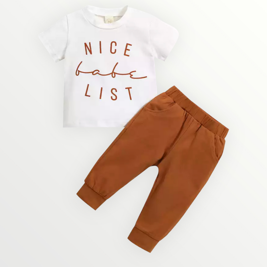 Nice Babe List Tee + Pants Set