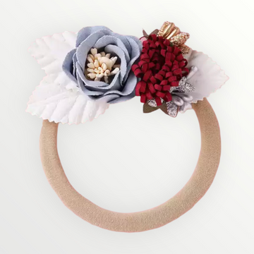 Flower Headband - Boho Burgundy