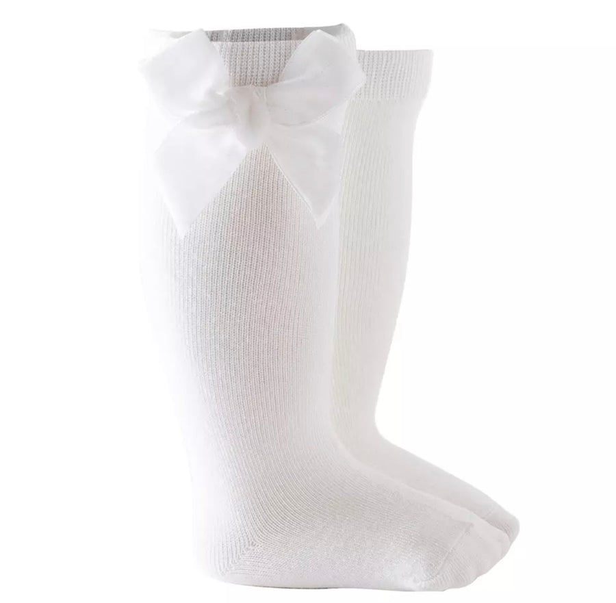 Velvet Bow High Knee Socks - Fall Edition