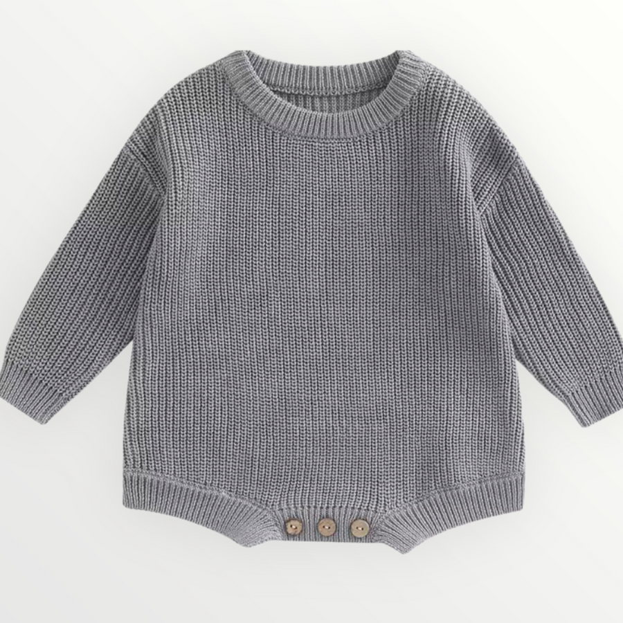Willow Knit Sweater Romper - Ocean