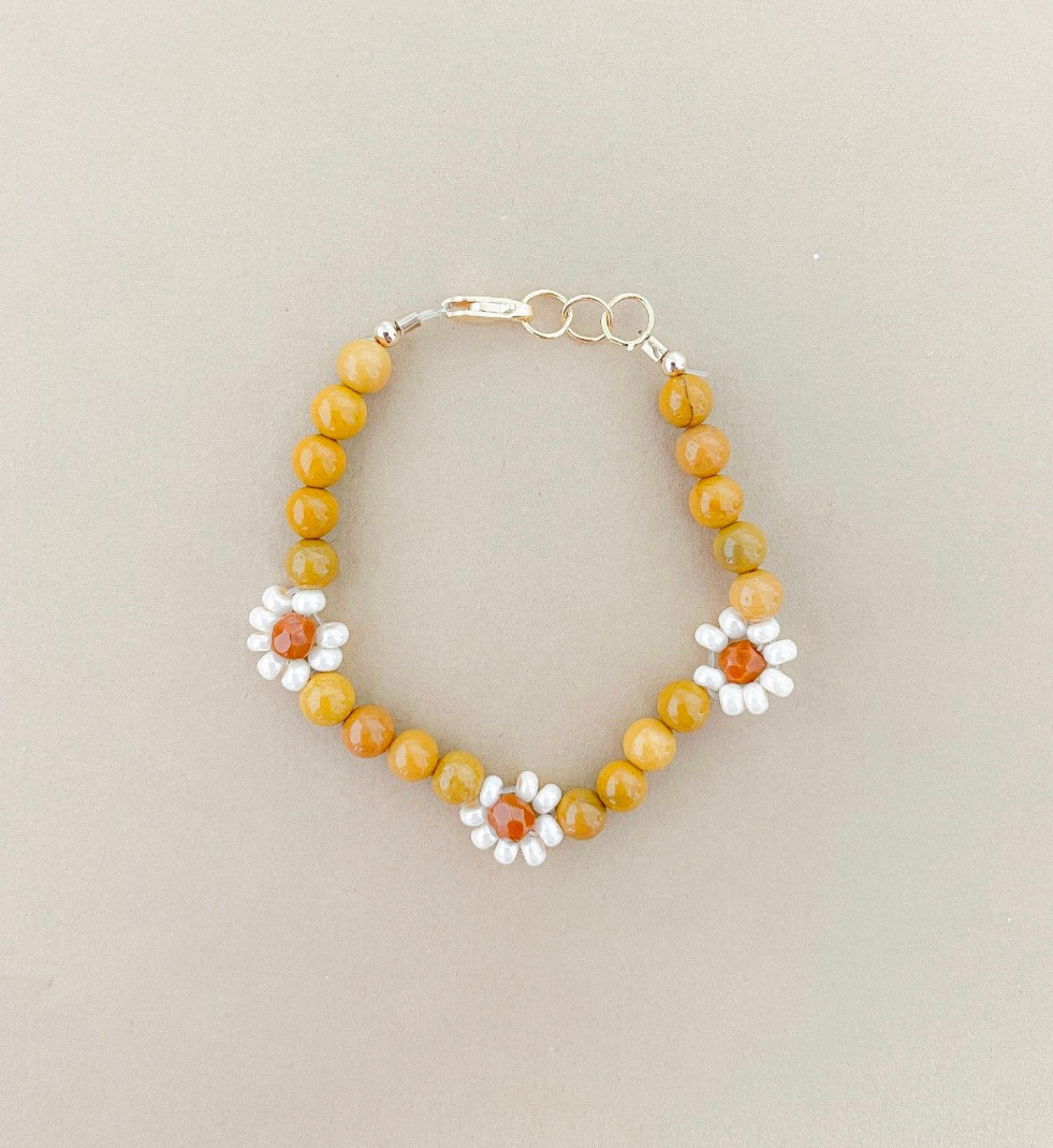 Baby bracelet Mustard Daisy