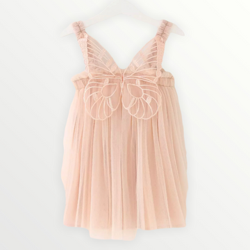 Butterfly Tulle Dress - Peach